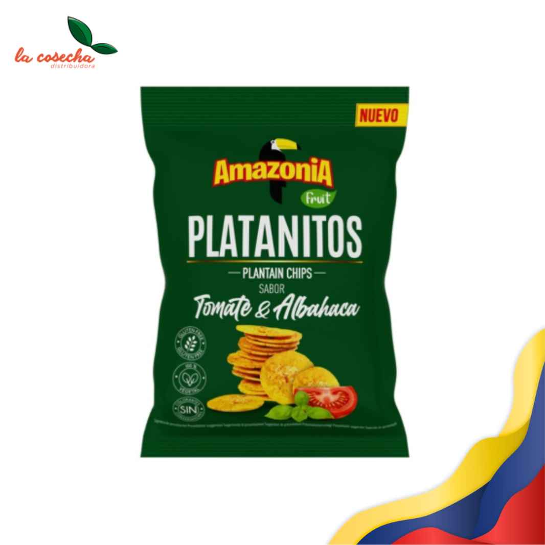 PLATANITOS TOMATE Y ALBAHACA AMAZONIA 75 g. caja 15 unids.